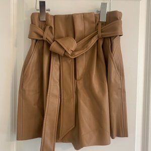 ZARA Faux Leather Shorts